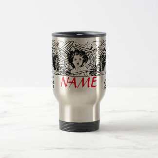 DIY STAINLESS STEEL MUG WITH BLACK & WHITE ANGELS