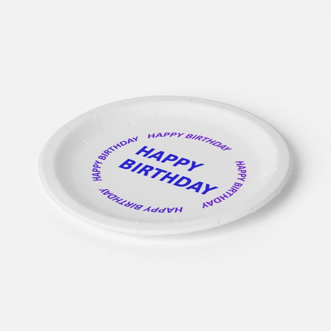 DIY template easy add PHOTO TEXT design EVENT NAME Paper Plate (Angled)