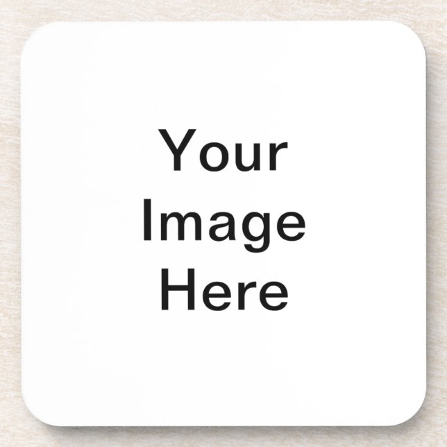DIY Templates easy add TEXT PHOTO bulk pricing Coaster (Front)