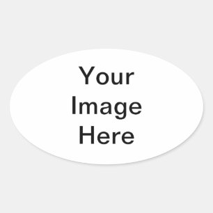 DIY Templates easy add TEXT PHOTO bulk pricing Oval Sticker