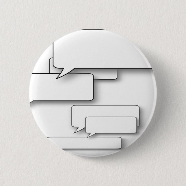 DIY Text - Custom Cartoon Speach Bubble Dialogue 6 Cm Round Badge (Front)