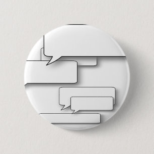 DIY Text - Custom Cartoon Speach Bubble Dialogue 6 Cm Round Badge