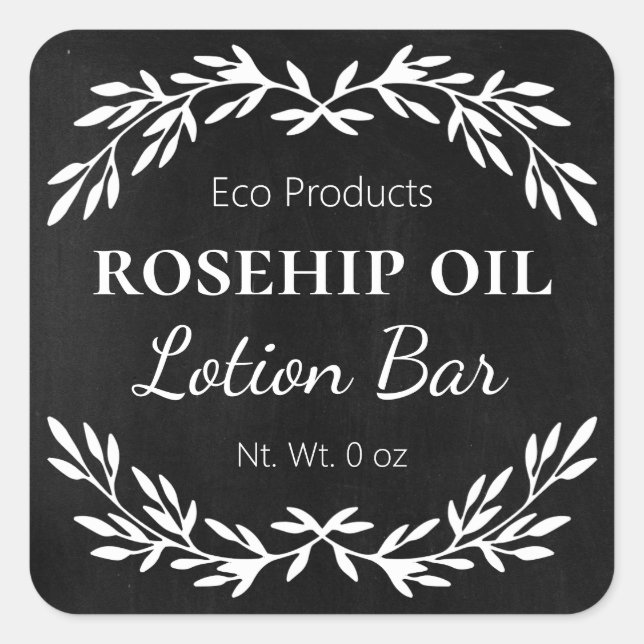 DIY Vintage Chalkboard Lotion Bar Labels (Front)