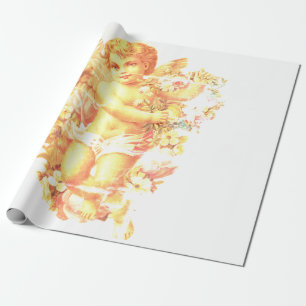 DIY VINTAGE CUPID Valentine's Day Wrapping Paper