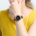 DIY Watch | Custom Name, Colour, Text<br><div class="desc">Are you a Do It Yourselfer? Now you can make your own personalised wrist watch with our easy to use DIY templates. Add a name. Initials. A monogram. A photo. A logo or other image. This watch is featured in black with white text, but you can choose your own background...</div>