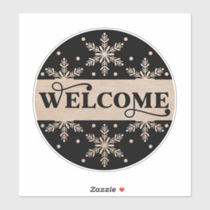 DIY Welcome Snowflake Sign