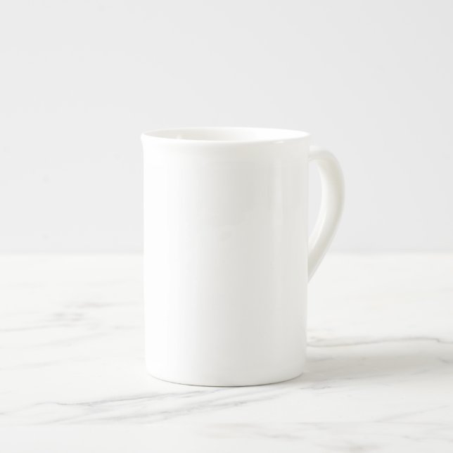 DIY White ~ Bone China 10oz Cup (Front Right)