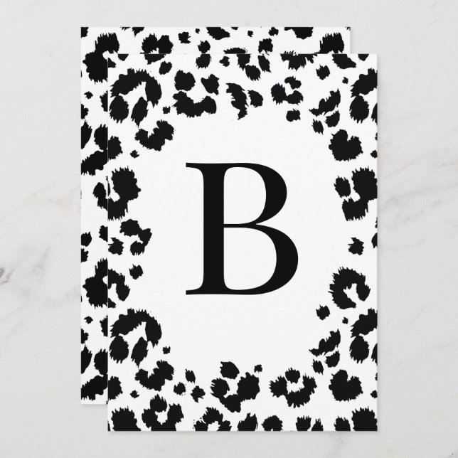 DIY Wild Letter Number Banner/Bunting Invitation (Front/Back)