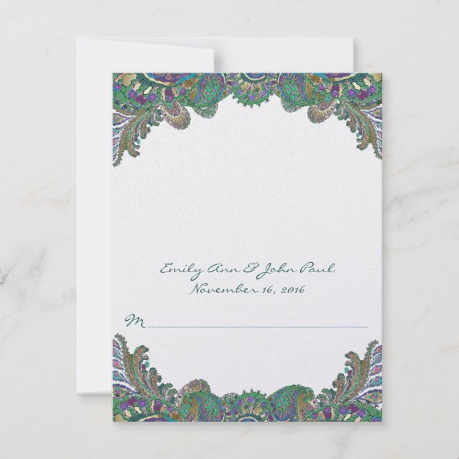 DIY You Score and Fold Tent Wedding Place Cards (Front)