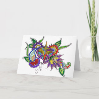 Diya (lamp) greeting card