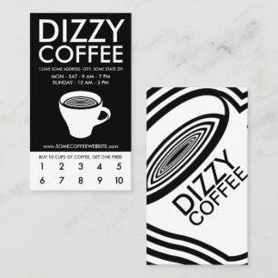 dizzy coffee loyalty program card