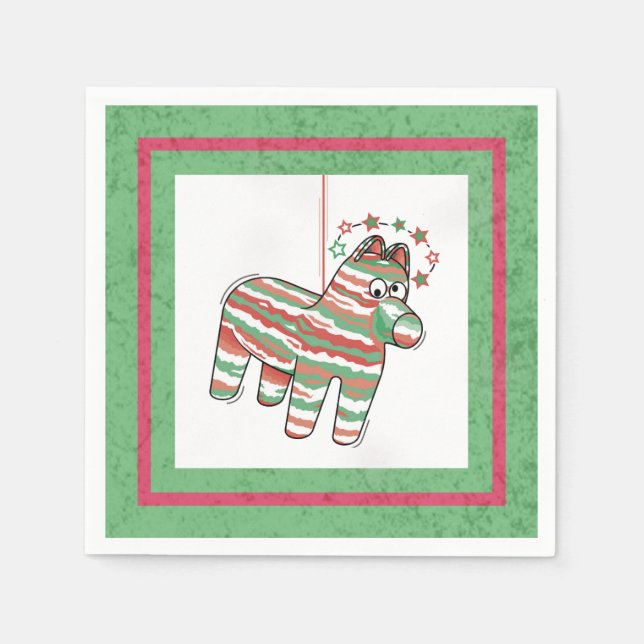 Dizzy Donkey Pinata Napkin (Front)