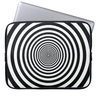 dizzy illusion black and white art vo22 laptop sleeve