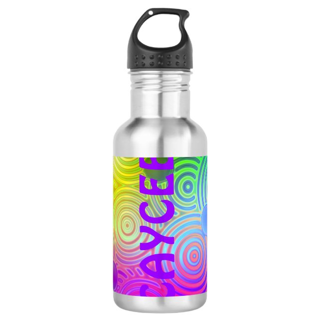 Dizzy Neon Design 710 Ml Water Bottle (Front)