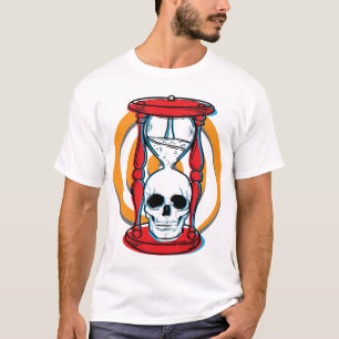 Dizzy skull and hourglass-for light shirts