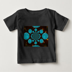 Dizzying Display of Cyan Lights Kaleidoscope Art Baby T-Shirt