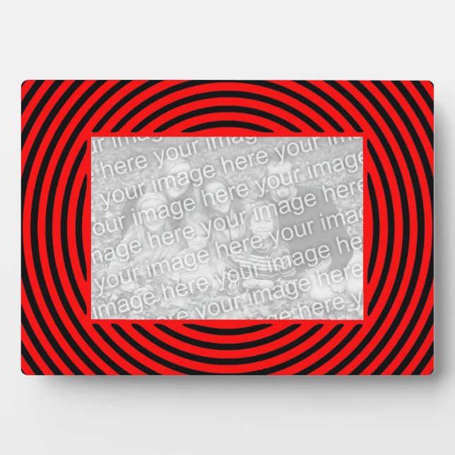 Dizzying Red n Black Circles Photo Frame (Front)