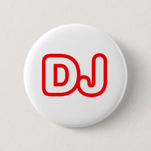 DJ 6 CM ROUND BADGE