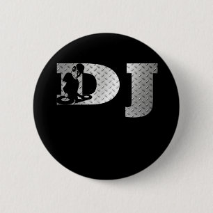 Dj 6 Cm Round Badge