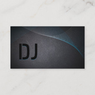 DJ Abstract Laser Light Professional Black Business Card