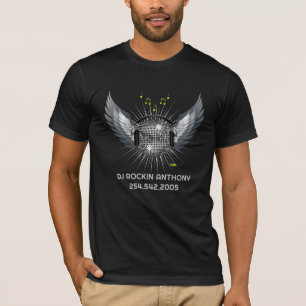 DJ and Disco Ball with Wings T-Shirt