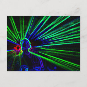 DJ and Laser Lights postcard
