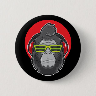 Dj Ape 6 Cm Round Badge