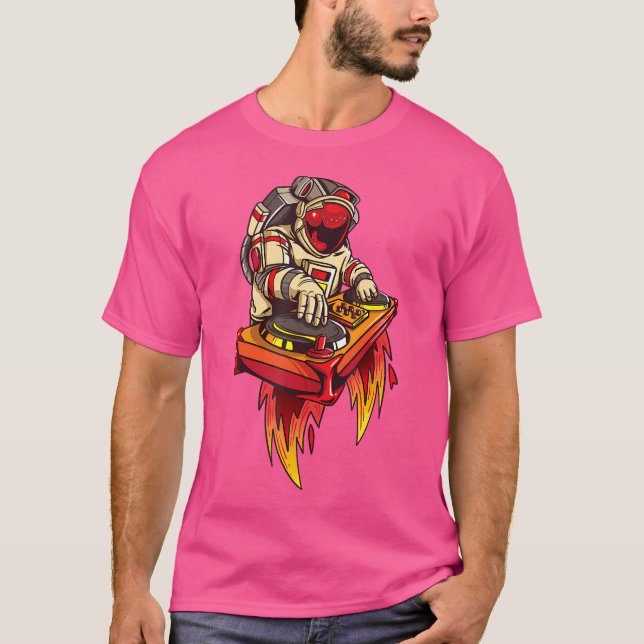 Dj Astronaut Drum And Bass Dnb Electric Psychedeli T-Shirt (Front)
