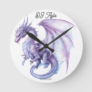 DJ Ayla dragon Round Clock