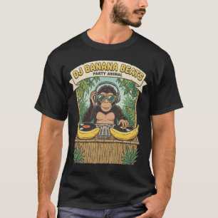 DJ Banana Beats Party Animal Monkey T-Shirt