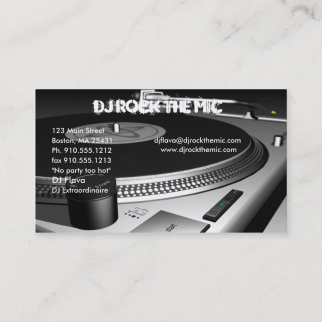 DJ Business Card (Front)