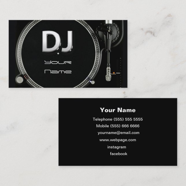 DJ  Business Card (Front/Back)