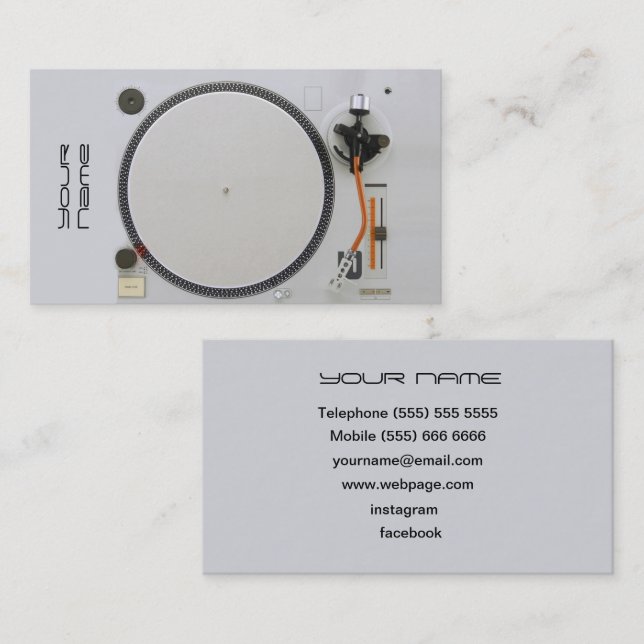 DJ  Business Card (Front/Back)