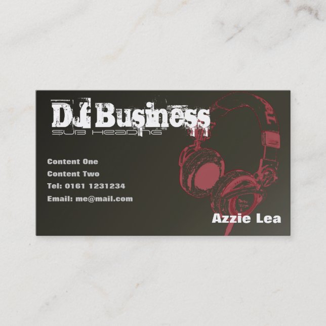 DJ Business Card [brown] - customisable (Front)