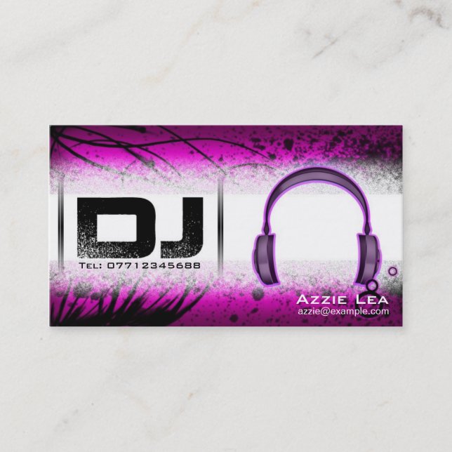 DJ Business Card - customisable (Front)