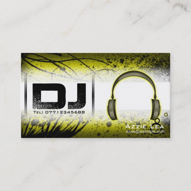 DJ Business Card - customisable (Front)
