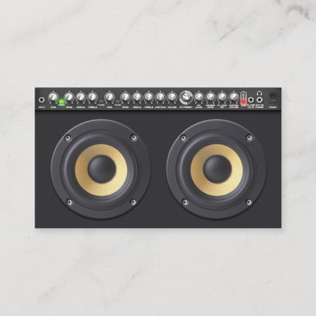 DJ Business Card Loud Speakers (Front)