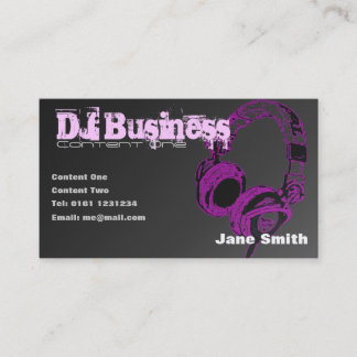 DJ Business Card [pink] - customisable