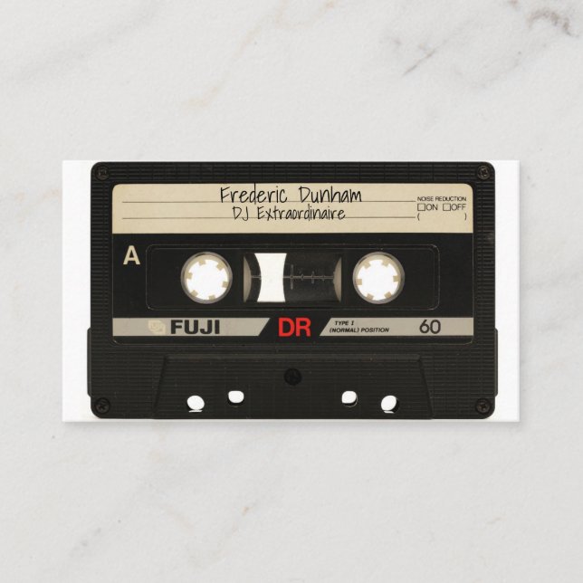 DJ Business Cards - Vintage Mixtape (Front)