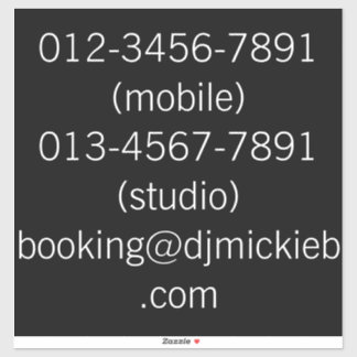 DJ business promotional banner cover up sticker