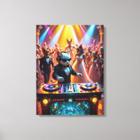DJ Cat at a Glamourous Feline Ballroom Party