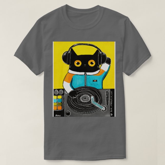 DJ Cat T-Shirt (Design Front)
