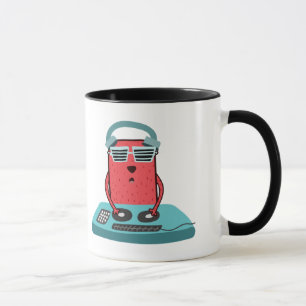 DJ Cat with Headphones and Sunglasses Mug