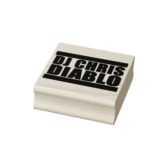 DJ CHRIS DIABLO LOGO RUBBER STAMP MEDIUM (Stamp)
