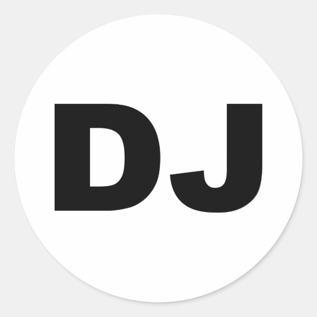 DJ CLASSIC ROUND STICKER (Front)