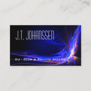 DJ - Colour Explosion Black Standard Business Card