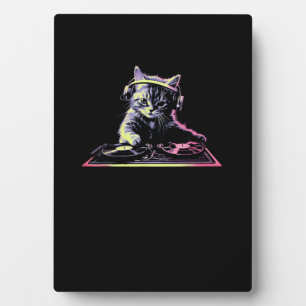 DJ Controller Cat - Funny DJ Cat Plaque