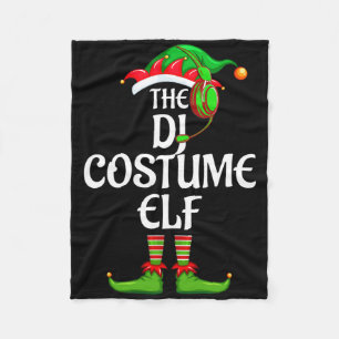 Dj Costume Elf Matching Family Group Christmas Par Fleece Blanket