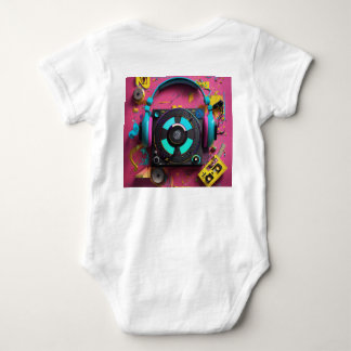 DJ culture Music Symbl For Kids Wear Baby Bodysuit