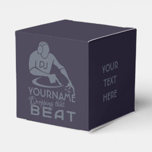 DJ custom colour favour boxes